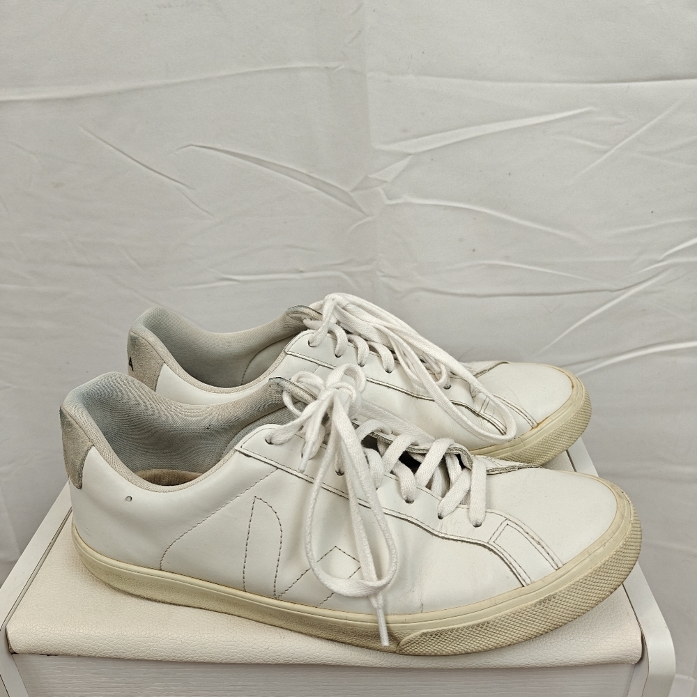 Veja Esplar White Leather Sneakers Size 9 Women's - Picture 5 of 9